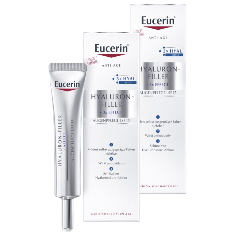 Eucerin® Hyaluron-Filler eye care - save 20% now with code "eucerin20" 2x15 ml
