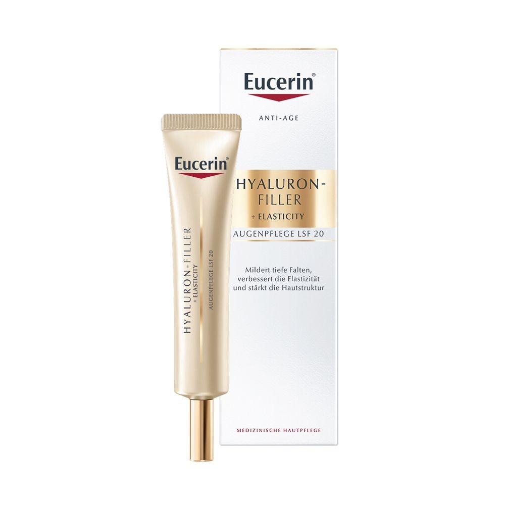 Eucerin® HYALURON-FILLER + ELASTICITY eye care SPF 20 - facial care against eye wrinkles - eye cream for more elasticity - now save 20% with code "eucerin20" 15 ml