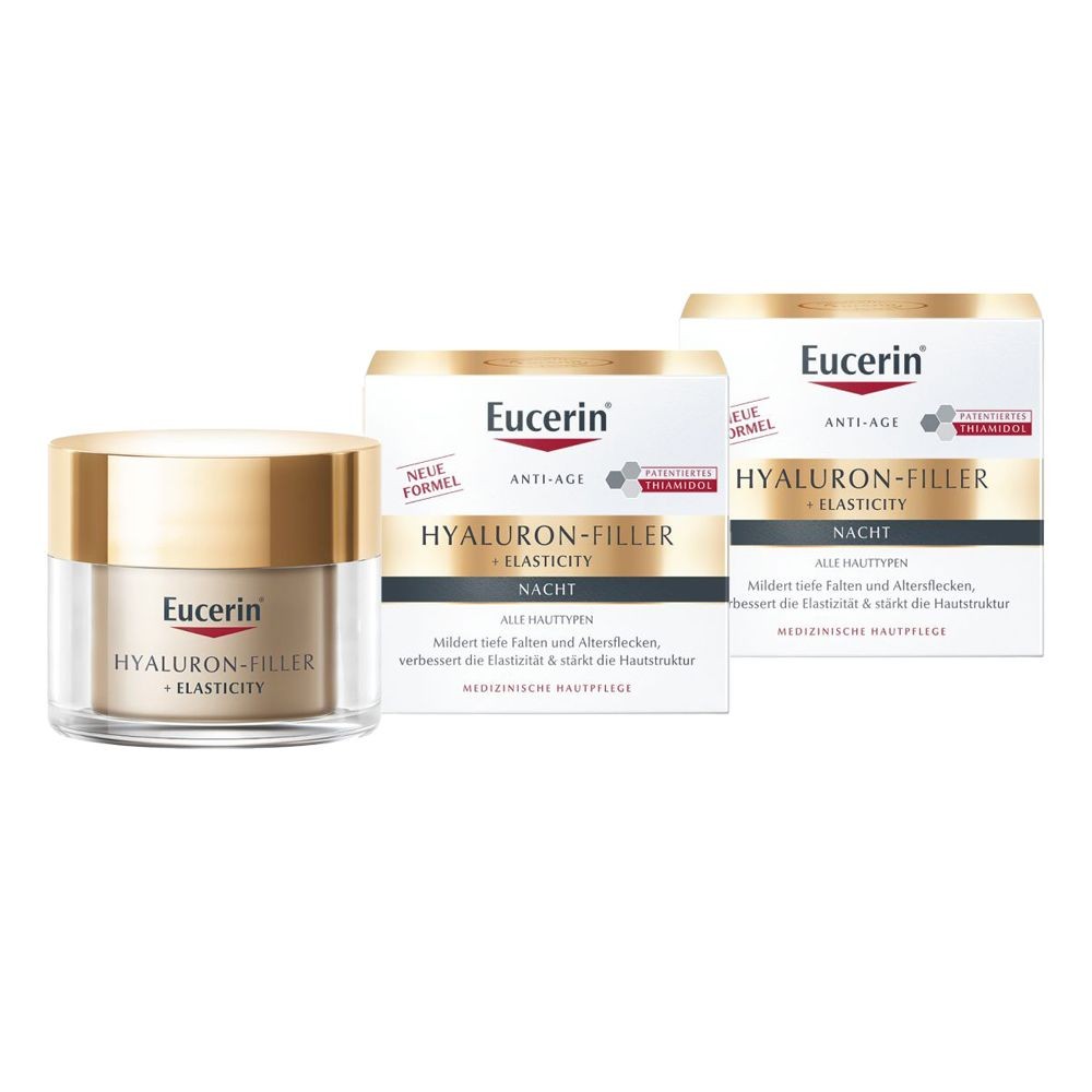 Eucerin® Hyaluron Filler + ELASTICITY night care - now save 20% with code "eucerin20" 2x50 ml