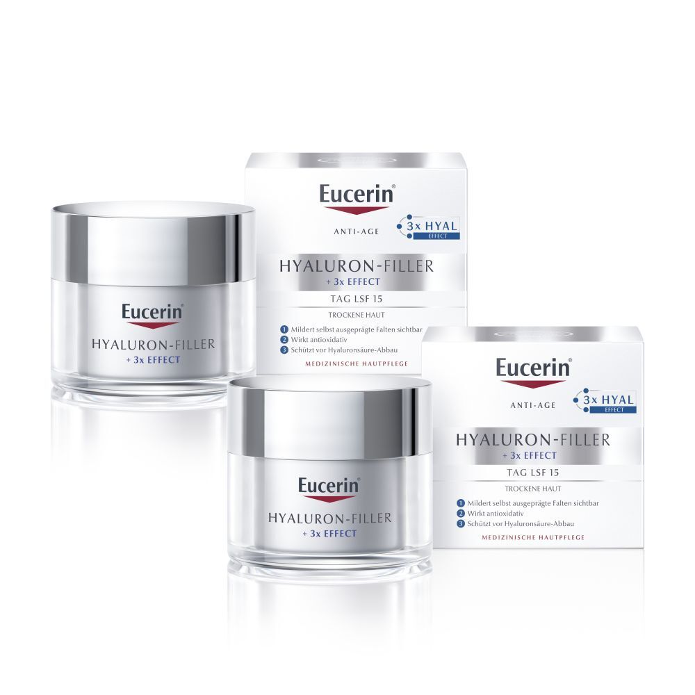 Eucerin® Hyaluron-Filler Tagespflege für trockene Haut - Jetzt 20% sparen mit Code "eucerin20" 2x50 ml