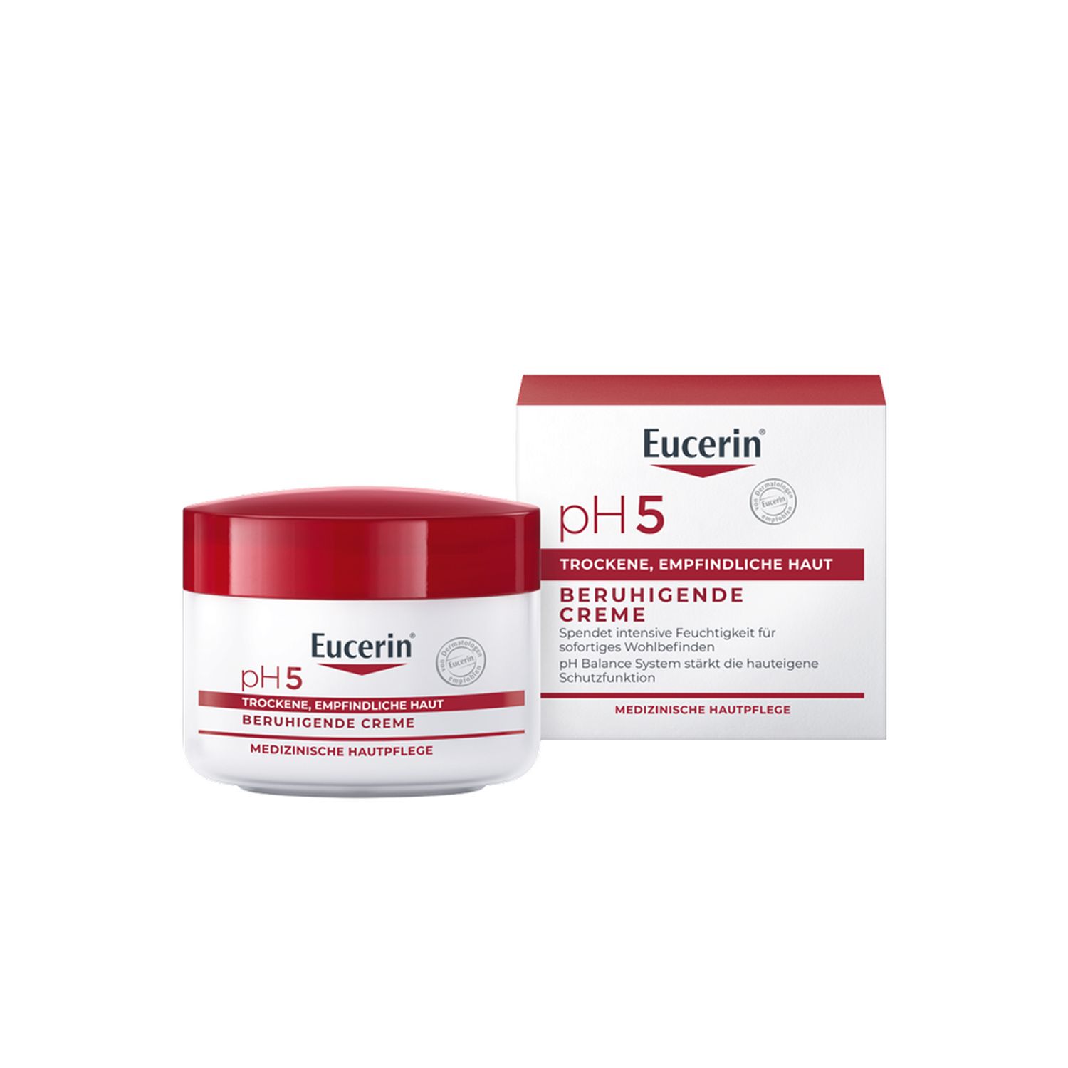 Eucerin® pH5 Cream - Soothing skin care for stressed skin, provides intensive moisture for 24 hours - now save 20% with code "eucerin20" 75 ml