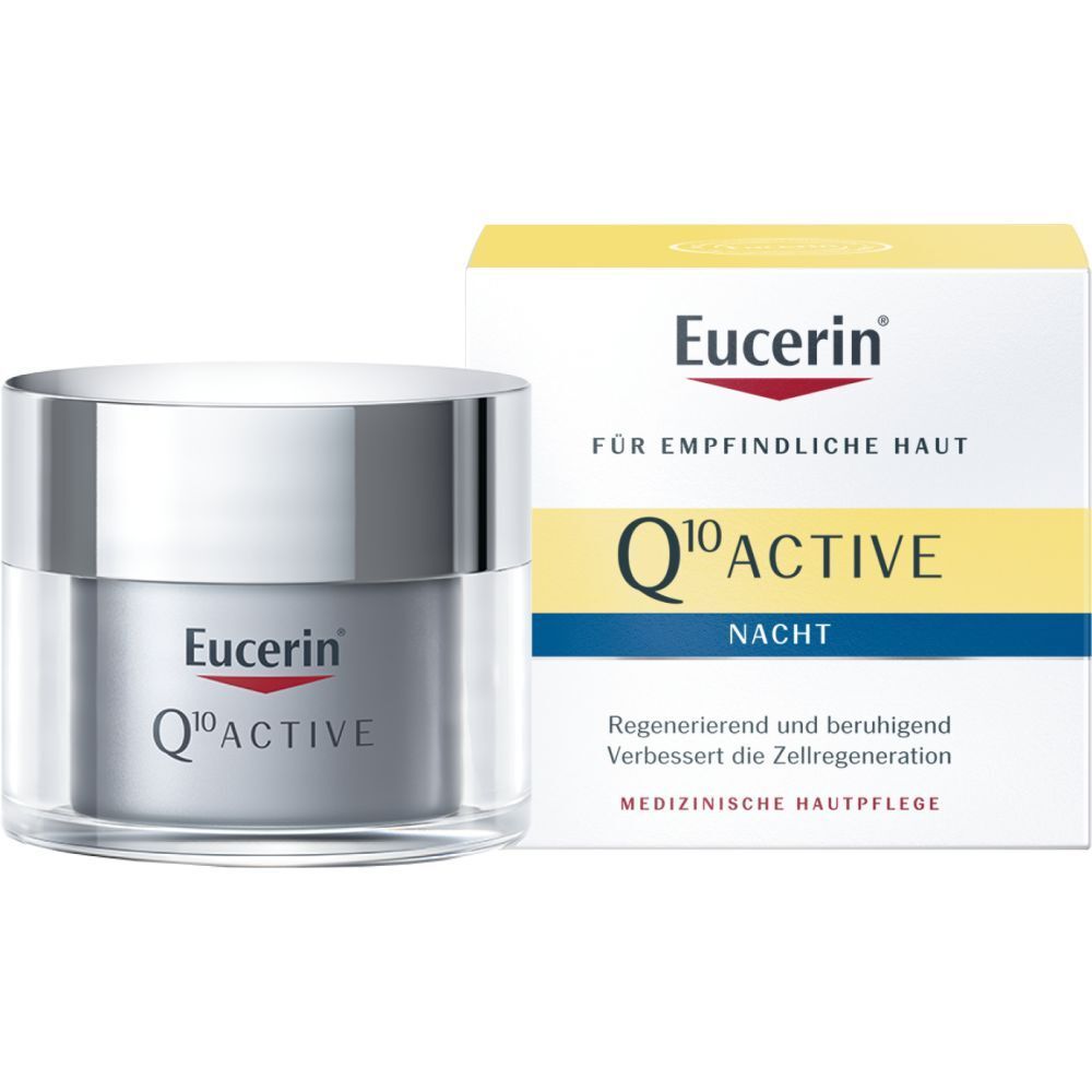 Eucerin® Q10 Active night care - anti-wrinkle night cream for sensitive skin with the skin's own, highly effective coenzyme Q10 - now save 20% with code "Eucerin20" 50 ml