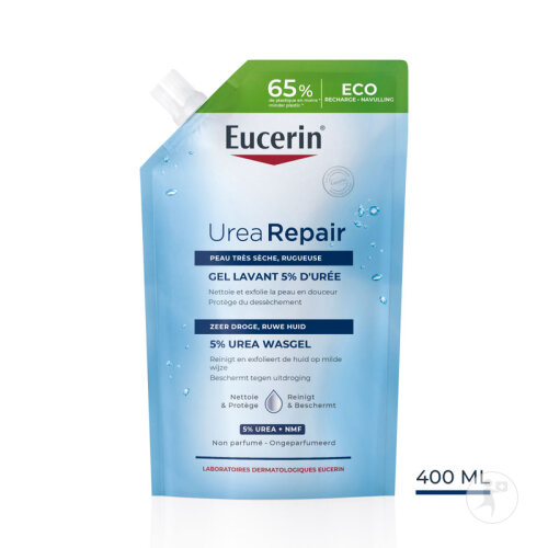 Eucerin UreaRepair 5% Urea Gentle Shower Gel Refill Bag 400ml