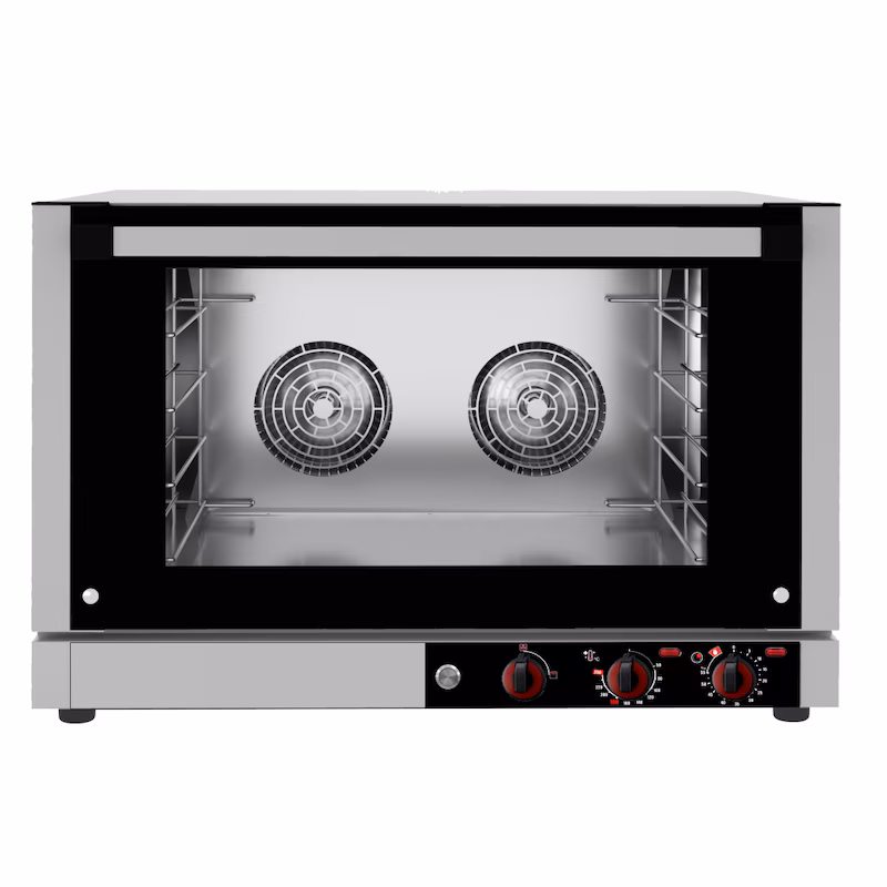 EURAST - Electric direct convection oven 4 gn 1/1 or trays 600x400 - 820x800x560 mm - 7700 W 400/3V - 41335017