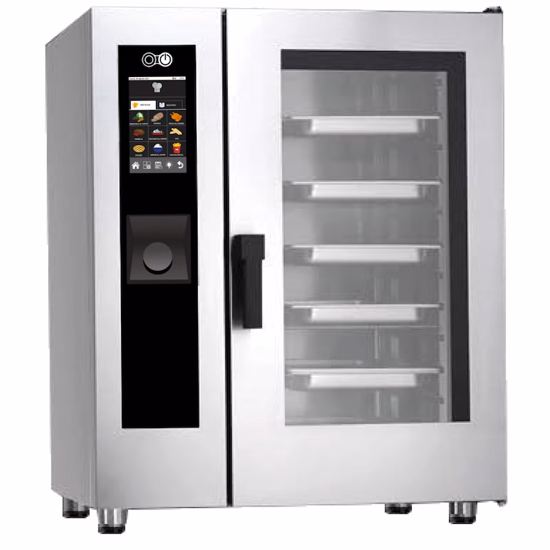 EURAST - Electric combi steamer with automatic cleaning for 10 GN 1/1 - 860x800x1120 mm - 15700 W 400/3V - 41W101ER
