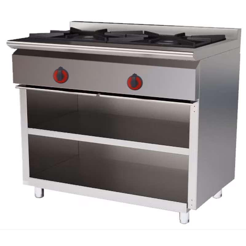 EURAST - Gas cooker with 2 burners on 2 shelves - 800x550x850 mm - 12.5 kW - 33078055