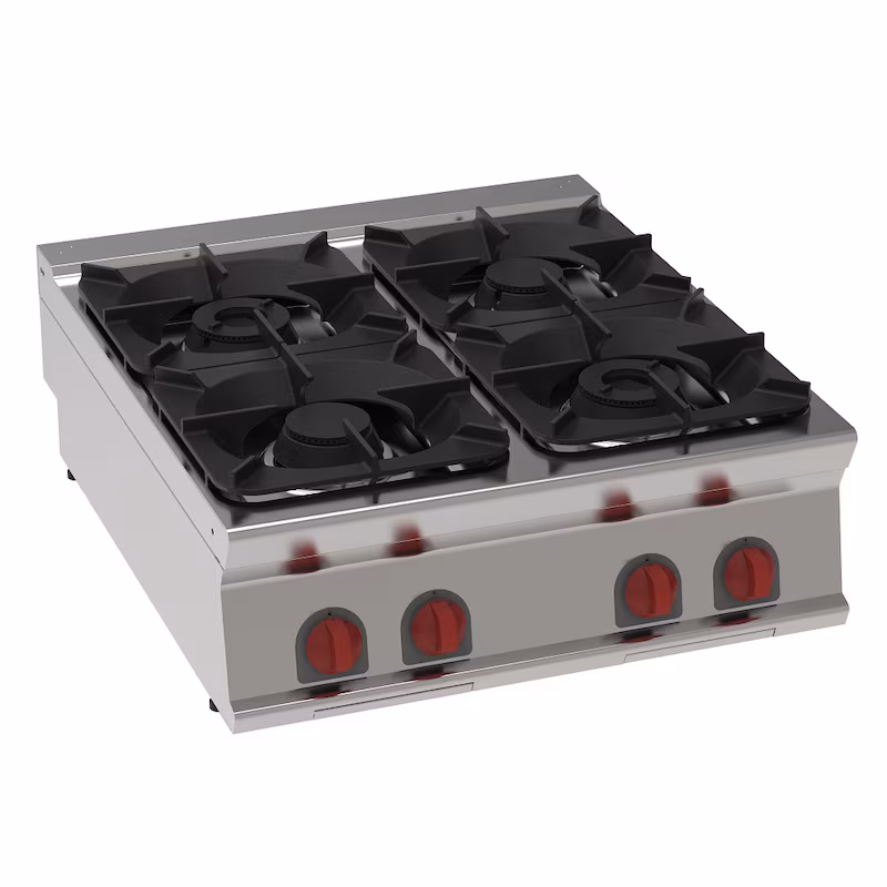 EURAST - Gas hob with 4 burners, table model - 800x900x280 mm - 29 kW - 34300313