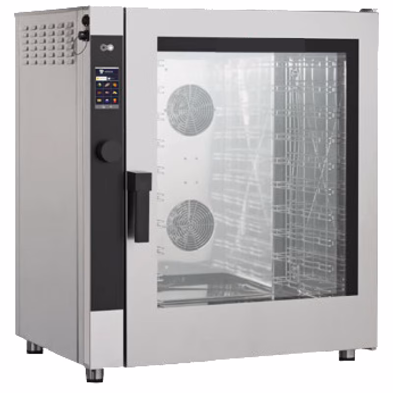 EURAST - Combi steamer with direct steam supply with gas operation 10 gn 1/1 or 600x400 - 900x750x1100 mm - 19 Kw + 600 W 230/1V - 41R01GTM