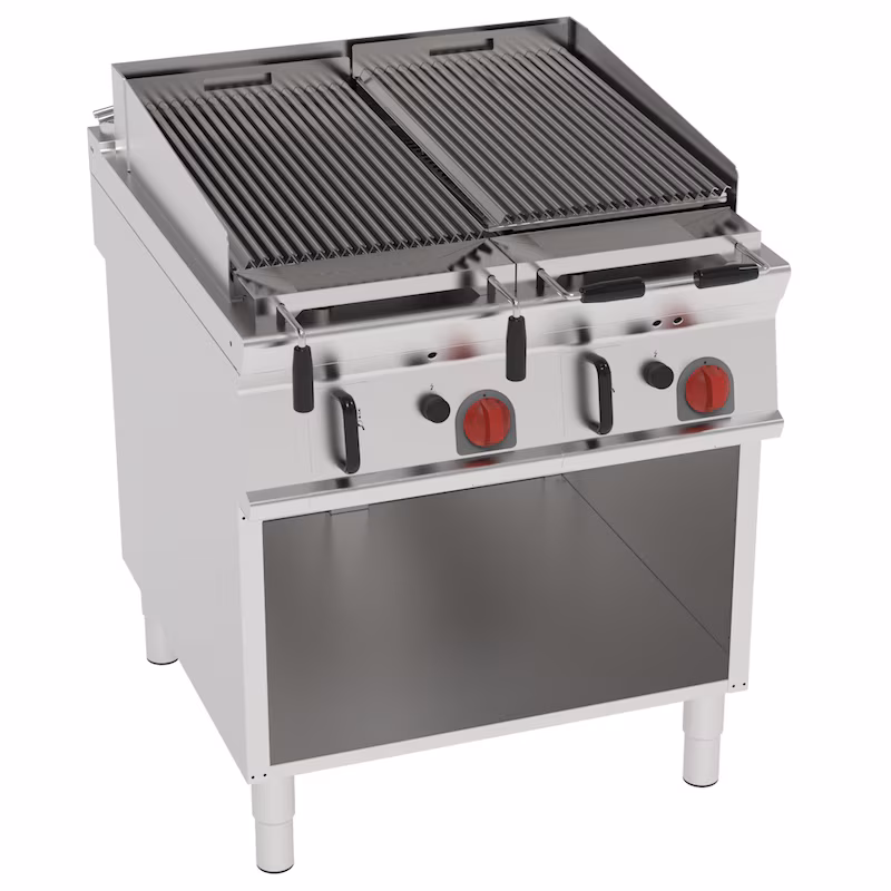 EURAST - Lava rock gas grill on stand - 800x900x900 mm - 20 kW - 47802313