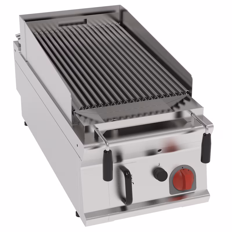 EURAST - Lava stone gas grill, tabletop - 400x900x280 mm - 10 kW - 47402313