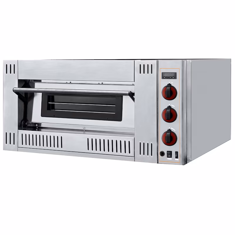 EURAST - Pizza oven with 1 gas chamber for 6 pizzas ø 300 - 1000x1140x480 mm - 21 Kw - 516GR122