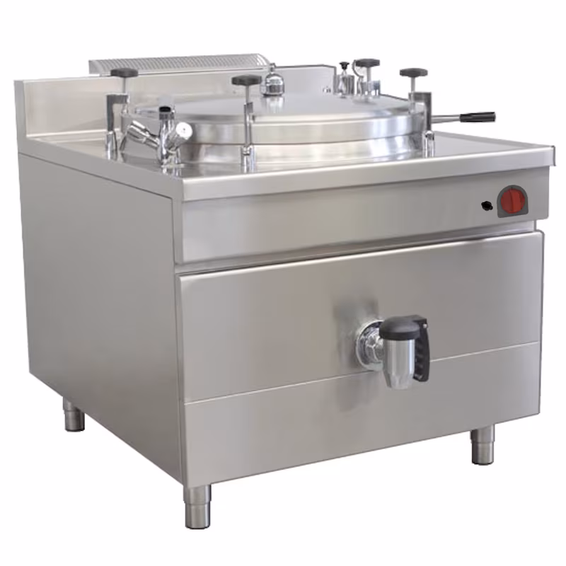 EURAST - Square gas boiler, 500 liter, autoclave heat exchanger - 1300x1400x1000 mm - 55 kW - 186A2500