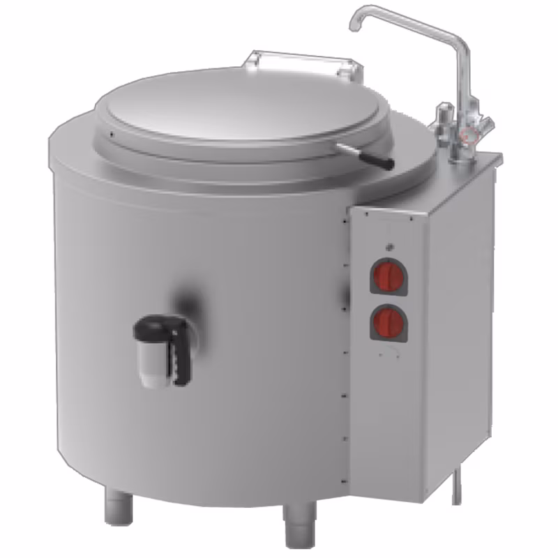 EURAST - Cylindrical electric boiler, 200 liters, indirect heating - 1120x1000x1000 mm - 24000 W 400/3V - 18E14200