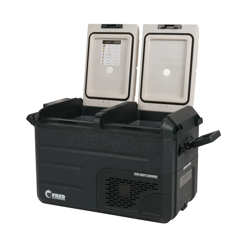 Eurom Double Fred 25/15 Cooler Box with 12V/24V Connection, 40 L, 2 Cooling Compartments 388046