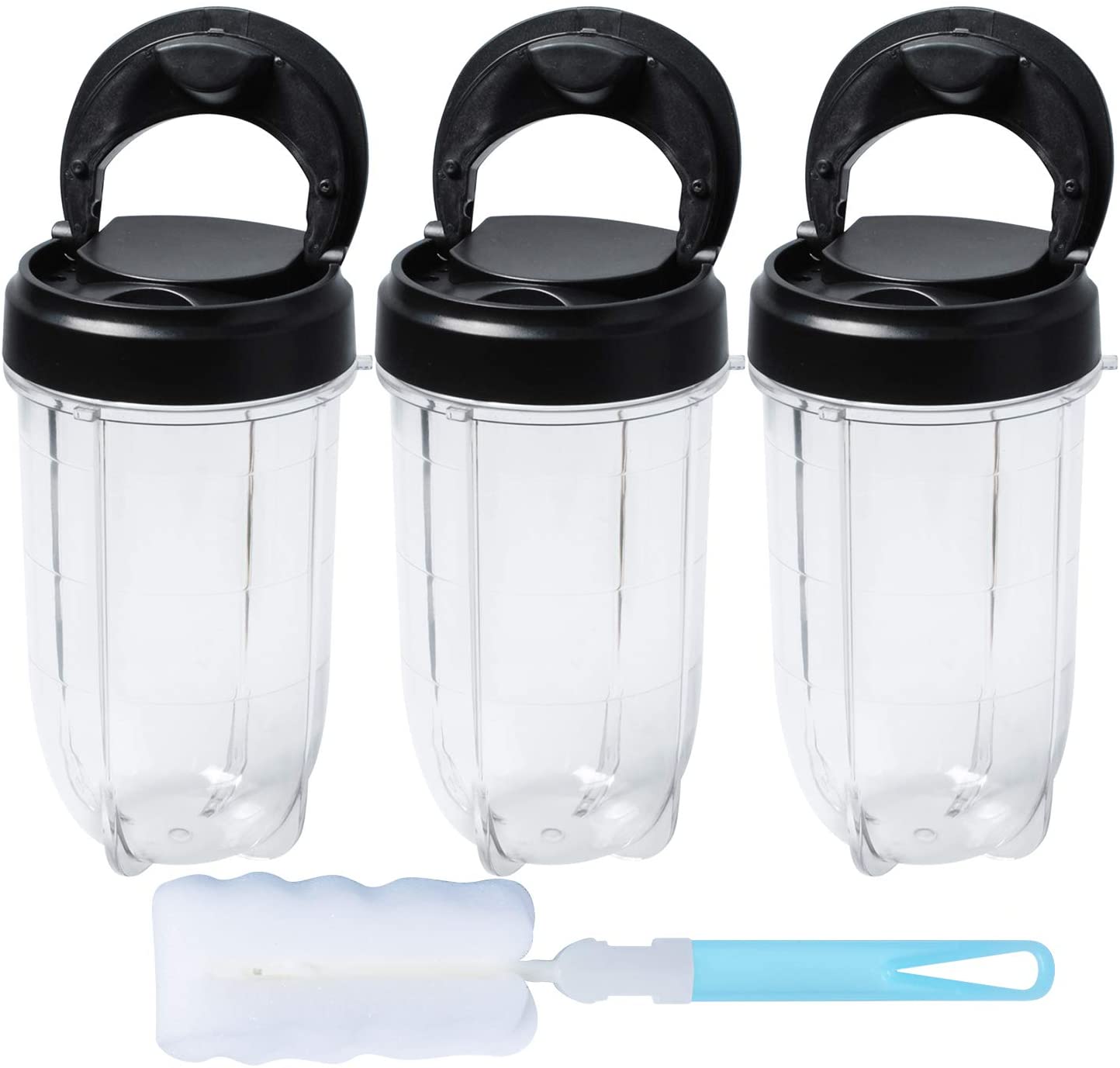 Poweka MB1001 Replacement Flip Top Cup for Magic Bullet 250W Blender Juicer