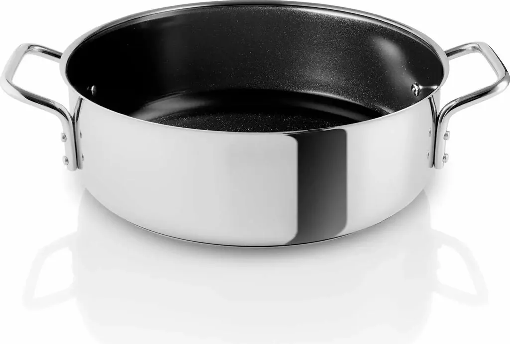 Eva Solo Stainless steel sauté pan - 24 cm - ceramic Slip-Let® non-stick coating