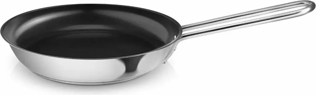 Eva Solo A/S Eva Trio Stainless Steel Frying Pan, Pan, Ceramic Coating, Induction Compatible, Aluminum, Stainless Steel, Polished Steel, 20 cm, 302510