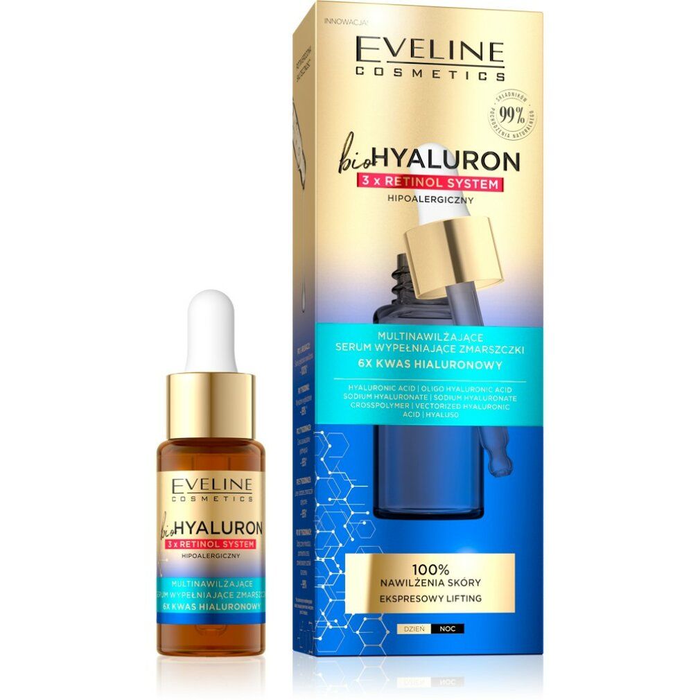 Eveline bioHYALURON 3xRetinol System Wrinkle Filling Serum 18 ml