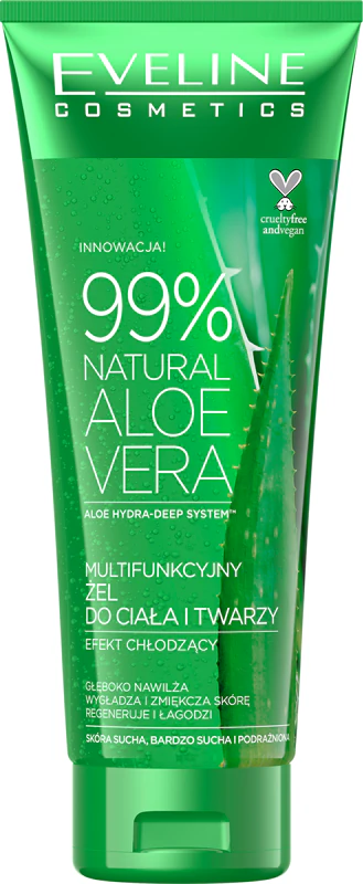 Eveline Cosmetics 99% Natural Aloe Vera Moisturizing Gel For Face and Body