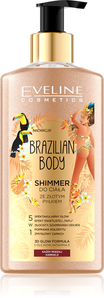 Eveline Cosmetics Brazilian Body body emulsion with glitter particles