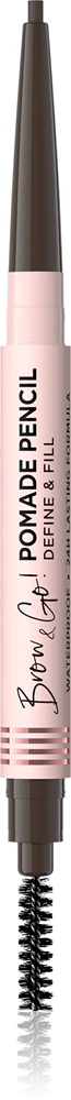 Eveline Cosmetics Brow & Go! waterproof eyeliner with 2 in 1 brush Farbton Dark Brown 4 g
