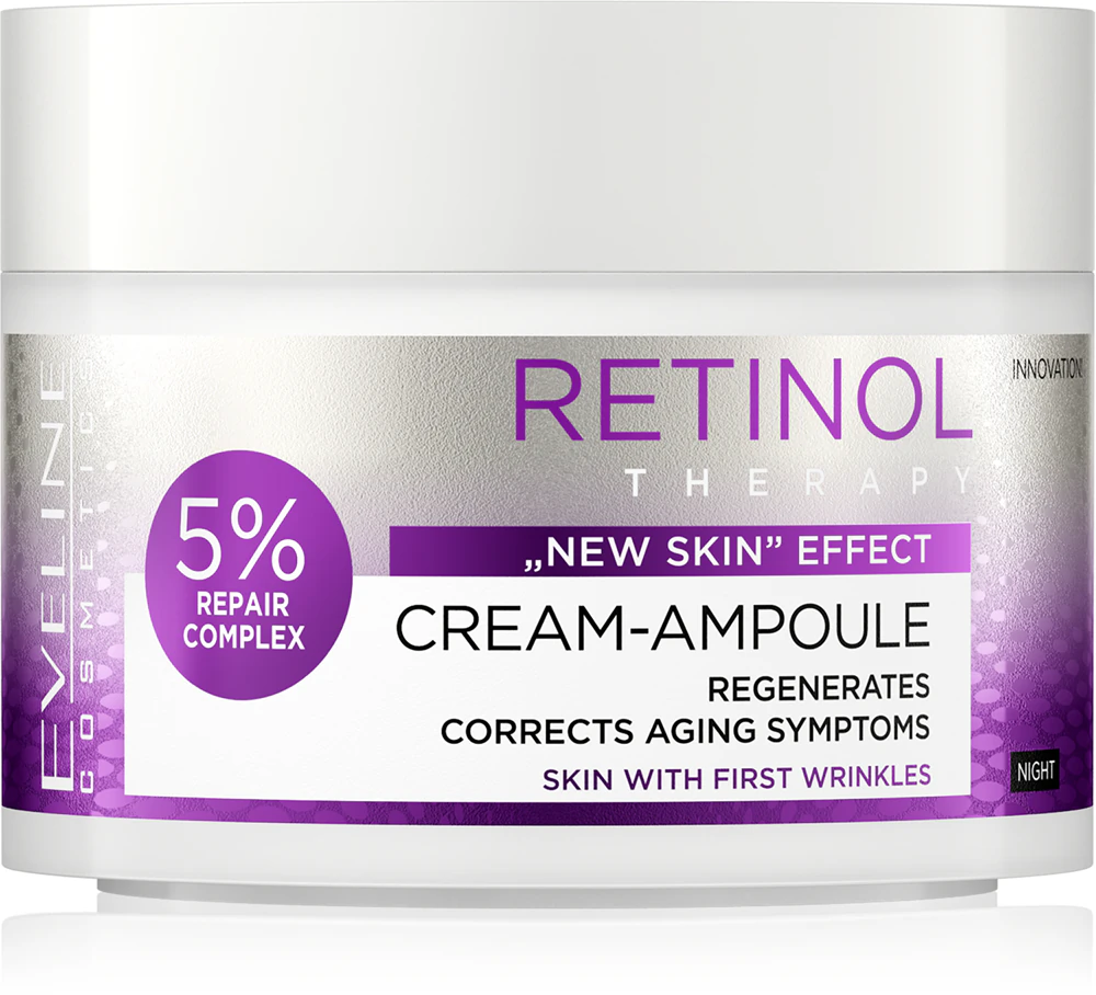 Eveline Cosmetics Cream-Ampoule Retinol regenerating night cream against the first signs of skin aging