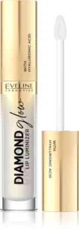 Eveline Cosmetics Diamond Glow glitter lip gloss with hyaluronic acid Farbton 07 Golden Dust 4,5 ml