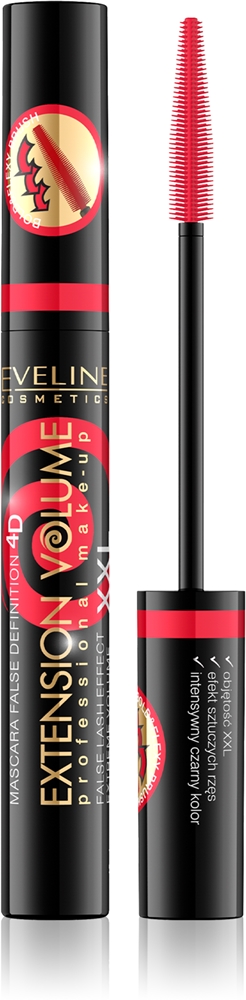 Eveline Cosmetics Extension Volume Mascara for XXL volume for the effect of artificial eyelashes