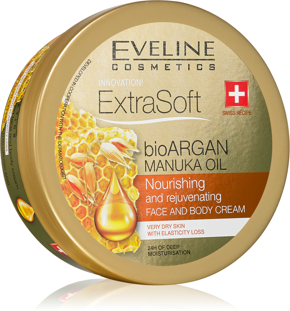 Eveline Cosmetics Extra Soft moisturizing cream for face and body with argan oil