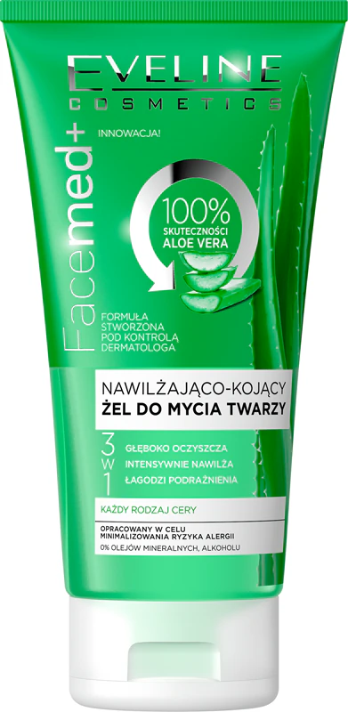 Eveline Cosmetics FaceMed+ moisturizing cleansing gel with aloe vera
