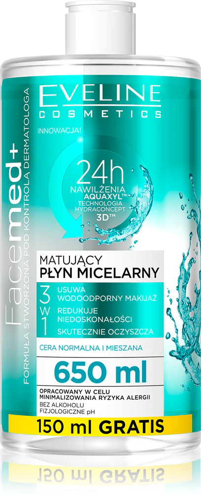 Eveline Cosmetics FaceMed+ mattifying micellar water