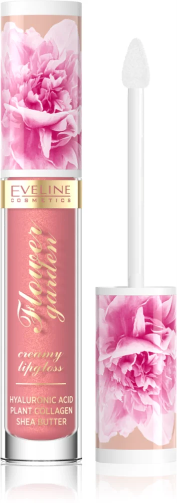 Eveline Cosmetics Flower Garden cream gloss for the lips with hyaluronic acid Farbton 02 Sweet Daisy 4,5 ml