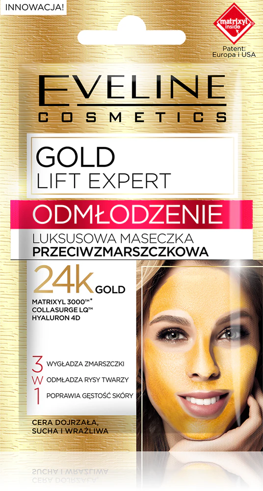 Eveline Cosmetics Gold Lift Expert rejuvenating mask 3in1
