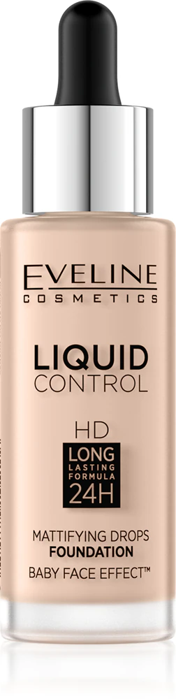 Eveline Cosmetics Liquid Control Liquid make-up with a pipette Farbton 002 Soft Porcelain 32 ml