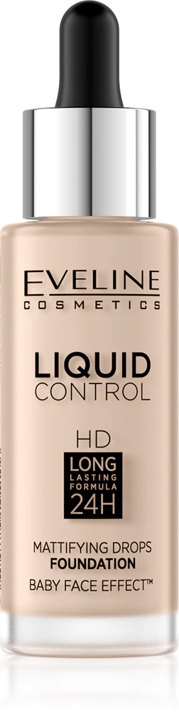 Eveline Cosmetics Liquid Control Liquid make-up with a pipette Farbton 010 Light Beige 32 ml