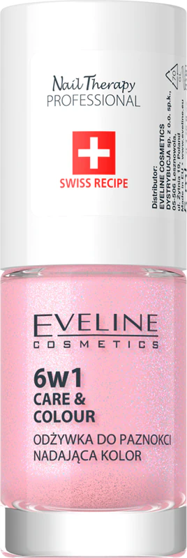 Eveline Cosmetics Nail Therapy Care & Color Conditioner for fingernails 6 in 1 Farbton Shimmer Pink 5 ml