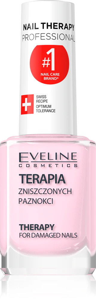 Eveline Cosmetics Nail Therapy Professional strengthening nail polish for weak and damaged fingernails with keratin