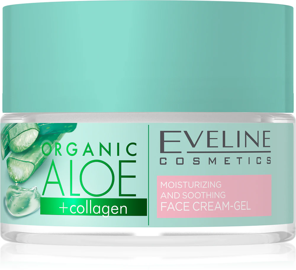 Eveline Cosmetics Organic Aloe+Collagen Active intensive moisturizing gel cream with a calming effect