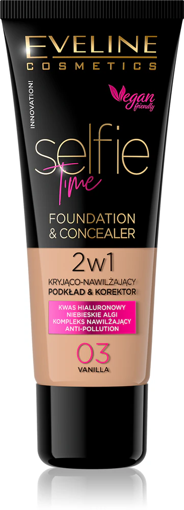 Eveline Cosmetics Selfie Time makeup and corrector 2 in 1 Farbton 03 Vanilla 30 ml