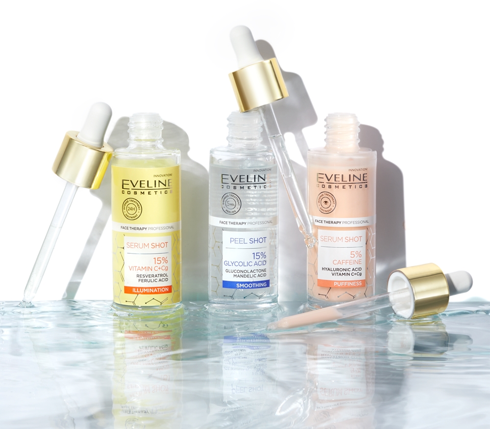 Eveline Cosmetics Serum Shot 15% Vitamin C+Cg Brightening Anti-Wrinkle Serum with Vitamin C