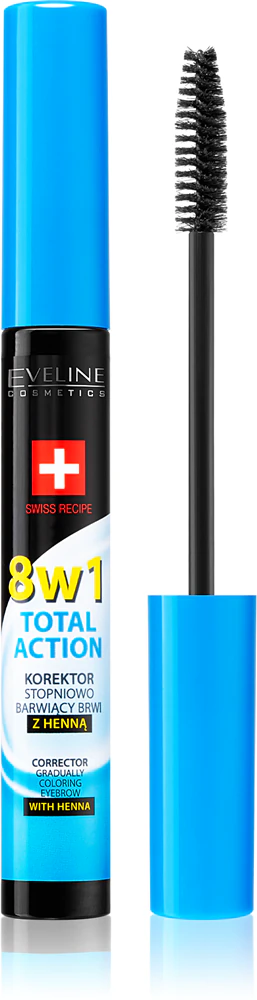 Eveline Cosmetics Total Action Eyebrow Corrector with Henna 8 in 1