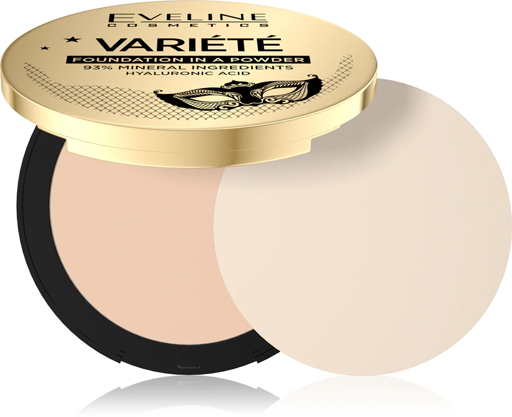 Eveline Cosmetics Variété mineral compact powder with an applicator Farbton 03 Light Vanilla 8 g
