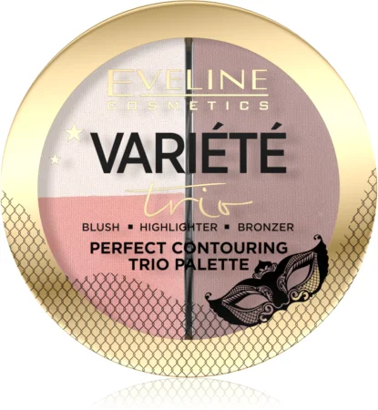 Eveline Cosmetics Variété Trio contouring palette for the cheeks 3in1 Farbton 02 Medium 10 g