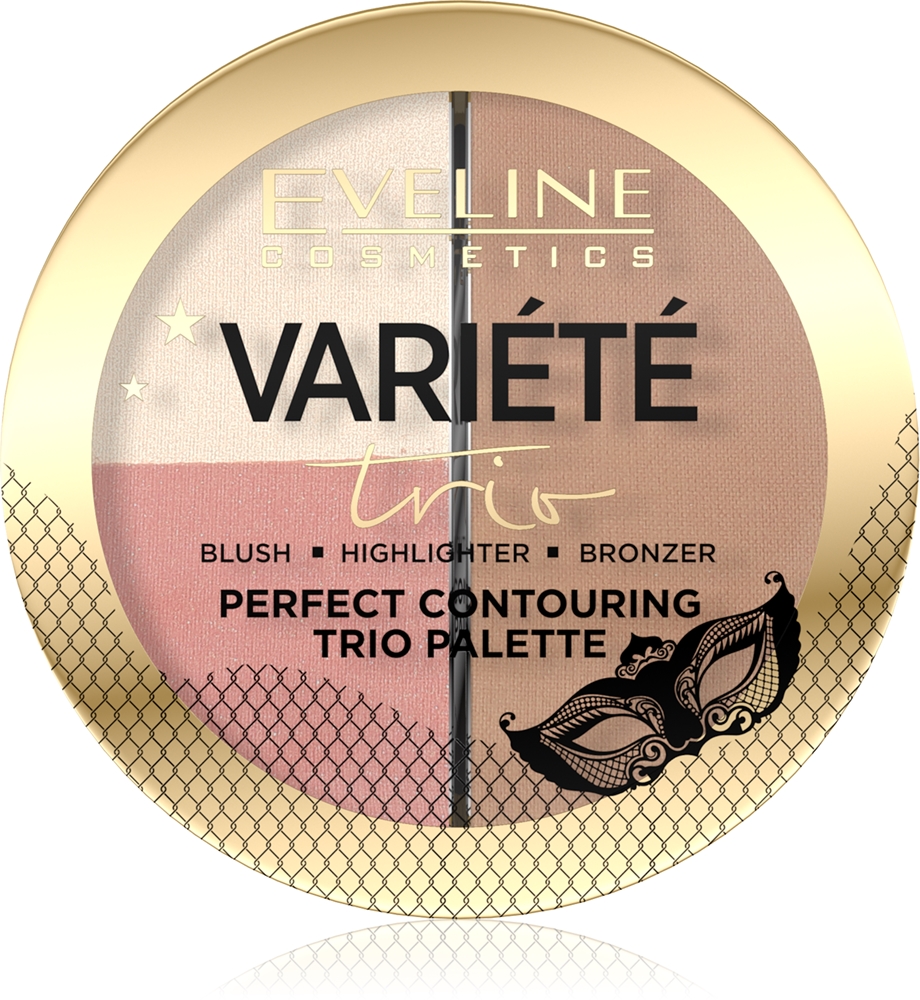 Eveline Cosmetics Variété Trio contouring palette for the cheeks 3in1 Farbton 02 Medium 10 g