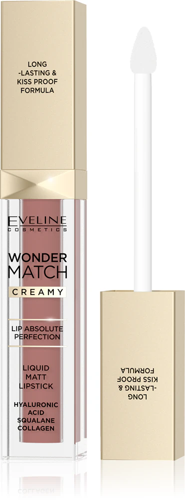 Eveline Cosmetics Wonder Match long-lasting matte liquid lipstick with hyaluronic acid Farbton 09 Dream Nude 6.8 ml