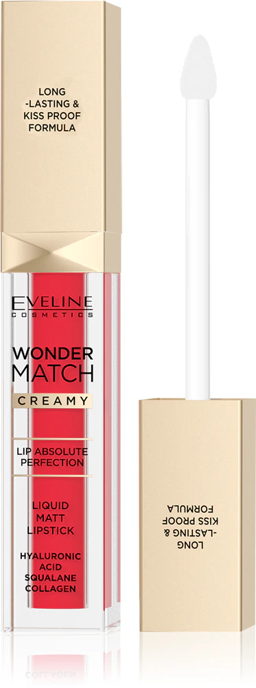 Eveline Cosmetics Wonder Match long-lasting matte liquid lipstick with hyaluronic acid Farbton 06 Classic Red 6,8 ml