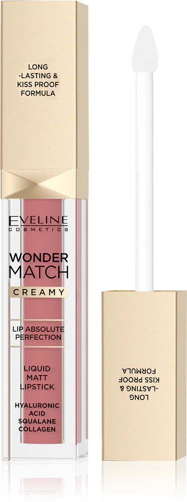 Eveline Cosmetics Wonder Match long-lasting matte liquid lipstick with hyaluronic acid Farbton 05 Sweet Nude 6,8 ml