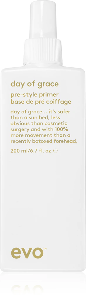 EVO Style Day of Grace foundation spray for styling preparation