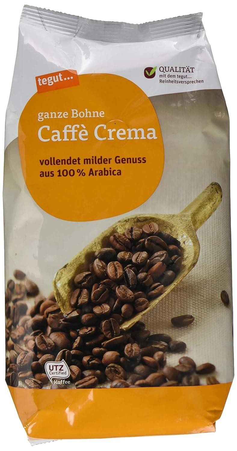 tegut… Tegut... Café Crema Whole Bean, Arabica Coffee, 1 x 1 kg