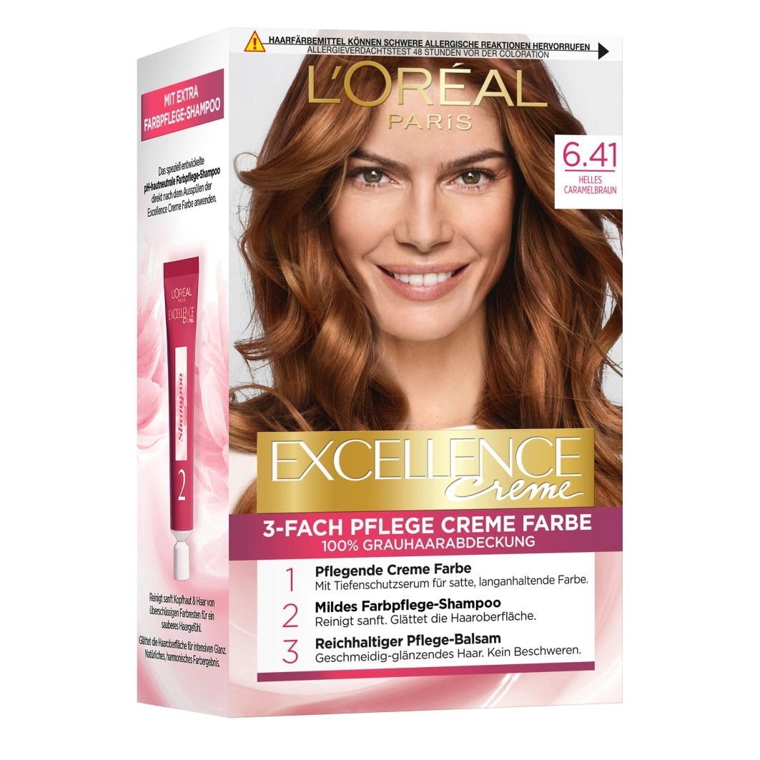 L´Oréal Paris Excellence Crème, No. 6.41 - Light caramel brown